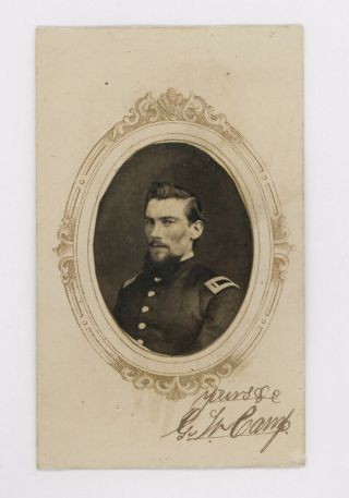 Civil War Cdv Photo 1st Lt.  George W,  Camp,  54th Pa Volunteer Infantry Regiment