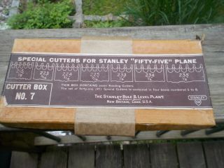 Stanley Number 55 Plane Special Cutters Box No.  7 Sweetheart W/ Box
