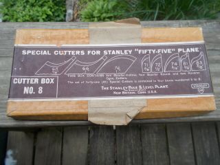 Stanley Number 55 Plane Special Cutters Box No.  8 Sweetheart W/ Box