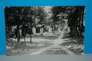 (m223) Vintage Postcard,  Rppc,  Cottages At Cabots Lodge,  Sturgeon Bay,  Wisconsin