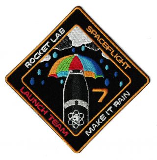 Rocket Lab Electron 7 Make It Rain Launch Vehicle Space Mission Patch