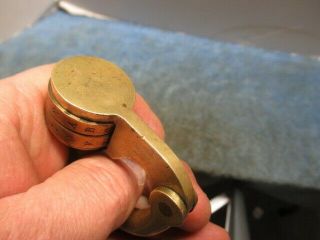 Very Unusual Old Brass Combination Padlock lock patent 1903.  with combo n/r 5