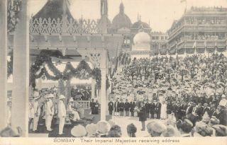 India 1911 Delhi Durbar Tour Bombay Imperial Majesties Receive Address George V
