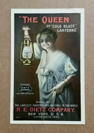 Cold Blast Lanterns,  R.  E.  Dietz Co.  N.  Y. ,  Advertising Postcard,  1900 