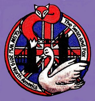 Offl 24th 2019 World Scout Jamboree United Kingdom Swan & Fox Gl Sw Badge Patch