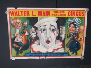 Ebab Walter L.  Main - Circus Poster Trained Wild Animal Show