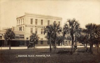 Fl - 1913 Florida Rare Real Photo Manatee County Supply Company In Manatee,  Fla