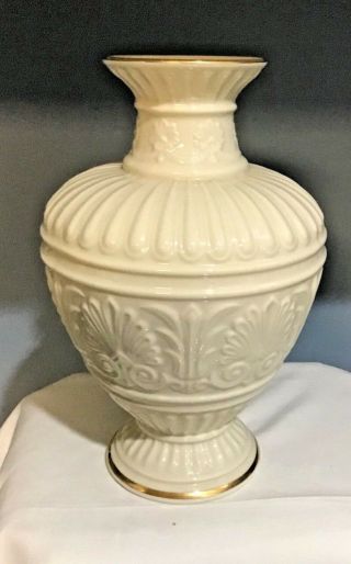 Lenox Large Athenian Vase - Ivory Porcelain Trimmed With 24k Gold