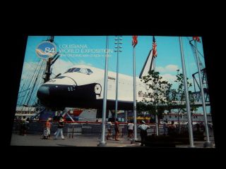 Vintage Postcard,  Orleans,  Louisiana,  1984 World Expo,  Enterprise Space Shuttle