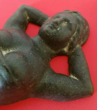 Vintage Cast Iron Naughty Nellie Naked Lady Boot Jack Shoe Remover Door Stop 3