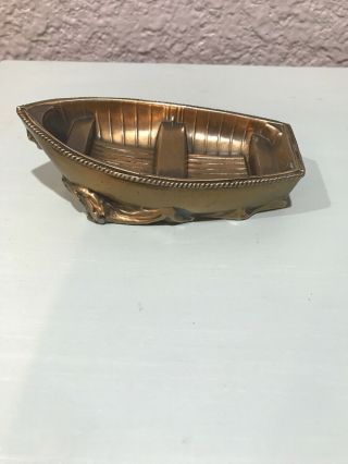 Vintage Brass Row Boat Paper Weight (f7)