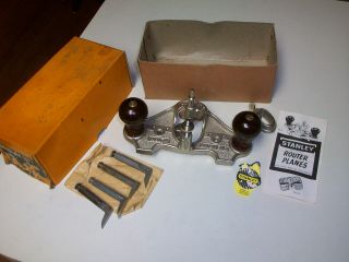 Stanley 71 Router Plane England With 4 - Cutters Box & Paperwork