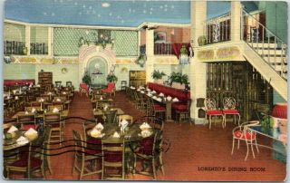 Rochester,  York Postcard Casa Lorenzo Restaurant 33 Chestnut St.  1949 Linen