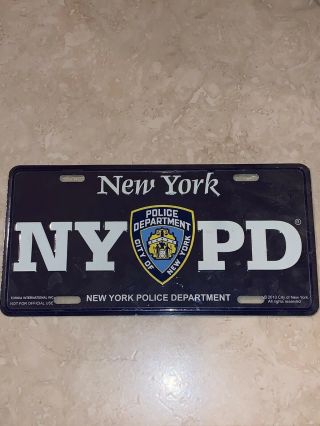 Nypd Blue License Plate City Of York Police Department