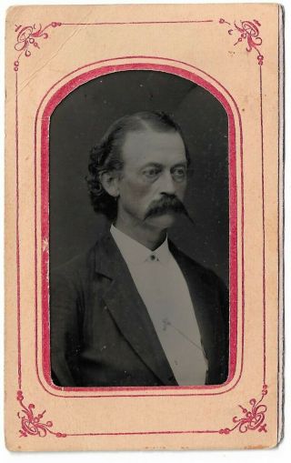 Sherman Texas Tintype Photograph Man Who Looks Like Wild Bill Hickok Dated 1878