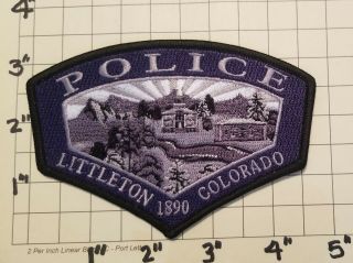 Littleton (co) Police Department Patch W/ Presentation Card