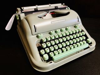 1962 Hermes 3000 Typewriter With Manuals And Brushes