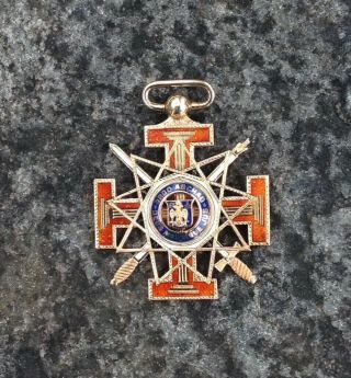 14K Gold Masonic BLUE LODGE 32/33 Degree Medal ORDO ABCHAO DUES MEUMQUE 2