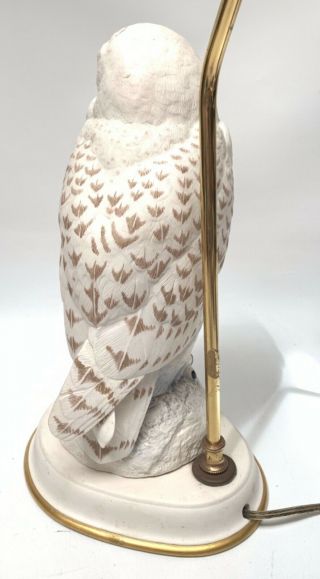 The Snowy Owl Porcelain Lamp Female Raymond Watson Franklin 1987 3
