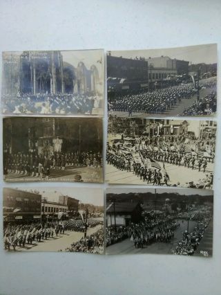 20 Old Real Photo Postcards 1910 Shriners Parades Peoria Illinois