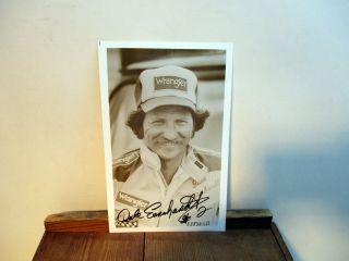 Dale Earnhardt Signed Black And White Photo Photograph