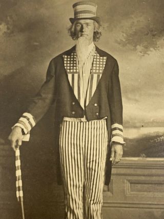 Antique/Vintage RPPC Black & White Uncle Sam Postcard 2