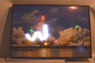Space Shuttle Neon Poster With Leds Blast Off Sign One Of A Kind