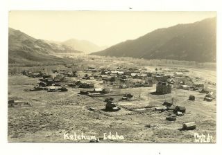 Old Ketchum Idaho Town View Real Photo Postcard Rppc - Wyld Image