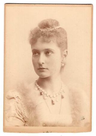 Princess Alex Of Hesse 1892 Then Empress Of Russia Cabinet Photo