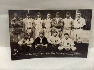 Vintage Real Picture Postcard The Wausau Wisconsin Baseball Team State League