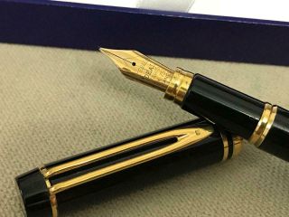 Waterman Leman 100 Black Fountain Pen With 18k Fine Nib Pen Nib Is Flexible