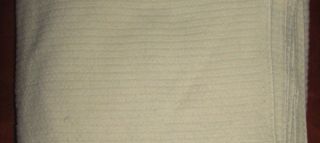 Vintage Thermal Woven Cream Blanket w 2.  5 Binding Twin Size 67x87 3
