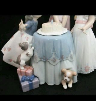Lladro Figurine 5910 Making A Wish Little Girl ' s Birthday Party 4