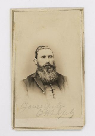 Civil War Cdv Photo,  Captain Thomas H.  Lapsly Of The 54th Pa.  Vol.  Inf.  Reg.