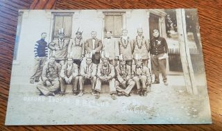 Rare C.  1910 Oxford Indians Baseball Team Real Photo Postcard - Nebraska