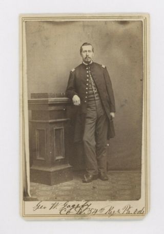 Civil War Cdv Photo 2nd Lt.  George G.  Gagely,  54th Pa Vol.  Infantry Regiment