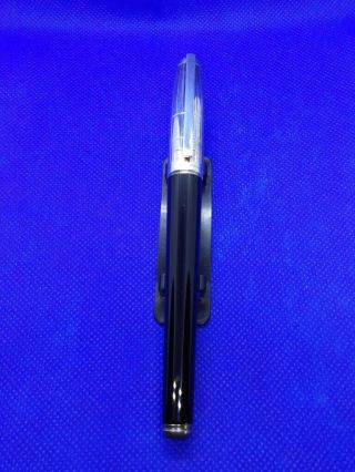 S.  T.  Dupont Fidelio Silver & Black Fountain Pen Nib Gold 14K (Full Kit) 2