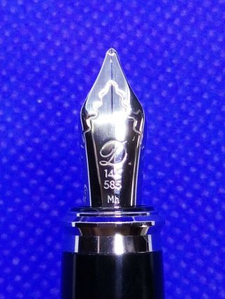 S.  T.  Dupont Fidelio Silver & Black Fountain Pen Nib Gold 14K (Full Kit) 5