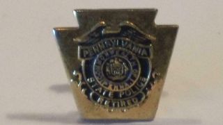 Vintage Pennsylvania State Police (Retired) Mini Badge Lapel Pin - 2