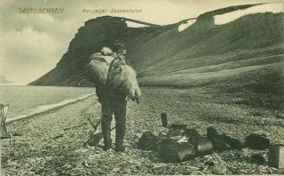 Norway,  Spitsbergen Svalbard,  Renjæger Sassendalen,  Reindeer Hunter (1910s) Oppi