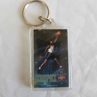 Vintage 1993 Michael Jordan Keychain Nike Aerospace Jumpman Flight Souvenir