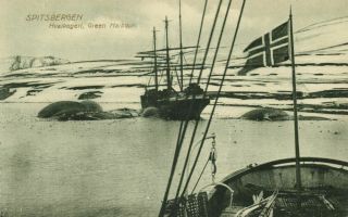 Norway,  Spitsbergen Svalbard,  Green Harbour,  Hvalkogeri,  Whaling Ship 1910s Oppi
