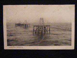 Very Rare 1904 Trinity Chain Pier Newhaven Edinburgh Gww Postcard Destroyed 1898