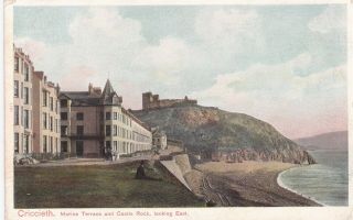 Criccieth - Marine Terrace & Castle Rock,  East By Peacock No.  1701,  Posted 1907