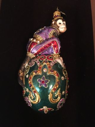 Jay Strongwater Monkey On Egg Ornament 2