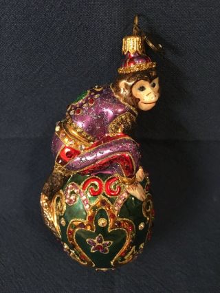 Jay Strongwater Monkey On Egg Ornament 3