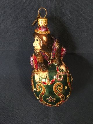 Jay Strongwater Monkey On Egg Ornament 4