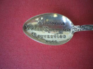 SUFFRAGE VOTES FOR WOMEN STERLING SILVER NATIONAL CONVENTION SPOON 1912 2