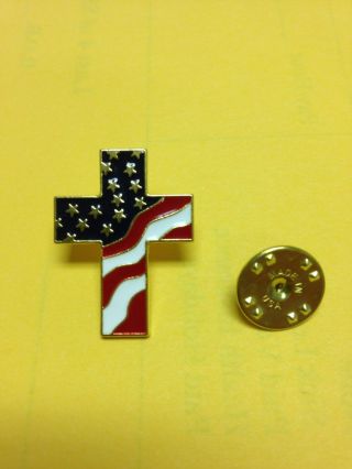 American Flag Cross Pins (1000 Pack) Celebrate America God & Faith Usa Made