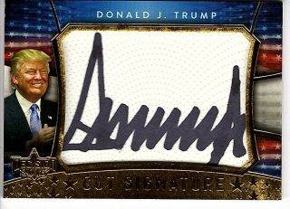 Donald Trump Gold Foil Cut Signatures Autographed Card Decision 2016